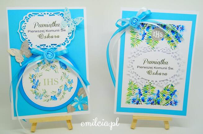 KOMUNIA Kartka spersonalizowana z życzeniami pamiątka A5