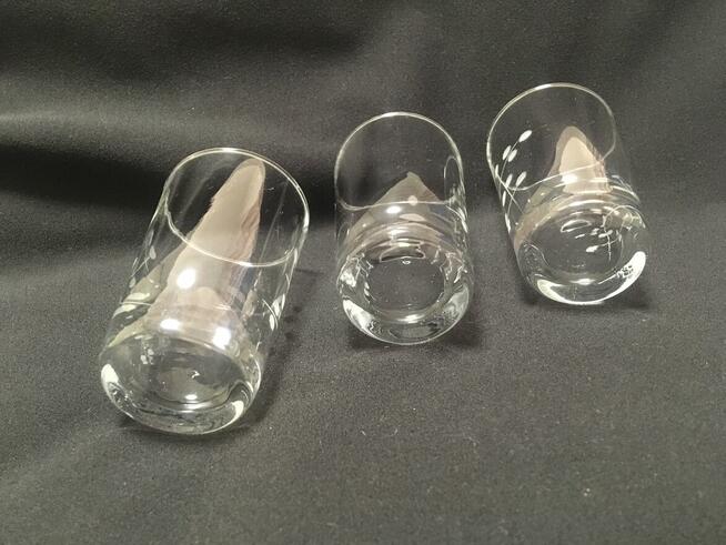 PRL stare literatki szlifowane grawerowane