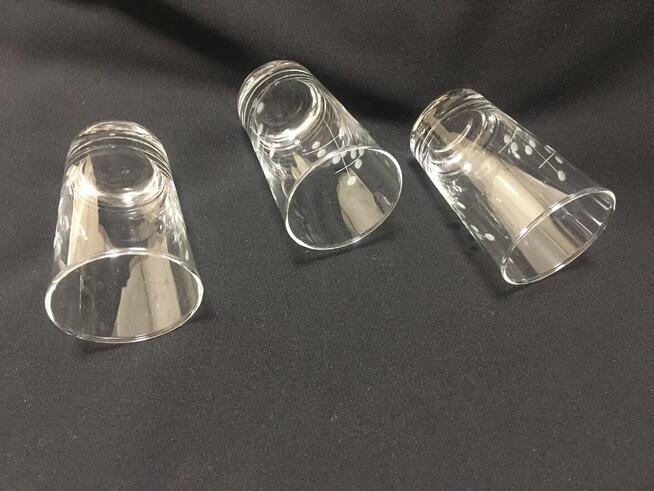 PRL stare literatki szlifowane grawerowane