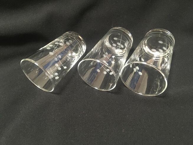 PRL stare literatki szlifowane grawerowane