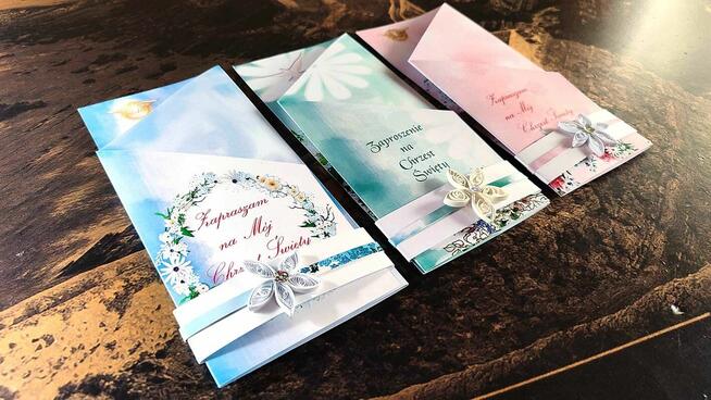 zaproszenia komunijne na komunię ze zdjęciem dziecka foto