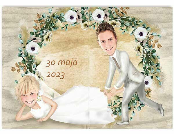 zaproszenia ślubne na ślub ze zdjęciem fotomontaż