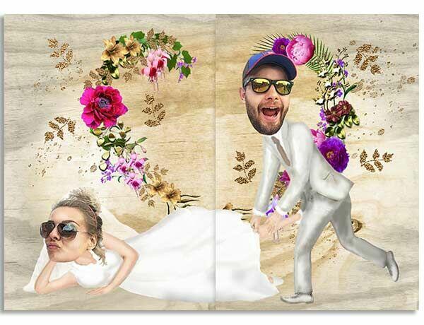 zaproszenia ślubne na ślub ze zdjęciem fotomontaż