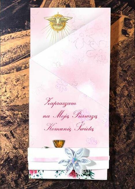 zaproszenia komunijne na komunię ze zdjęciem dziecka foto
