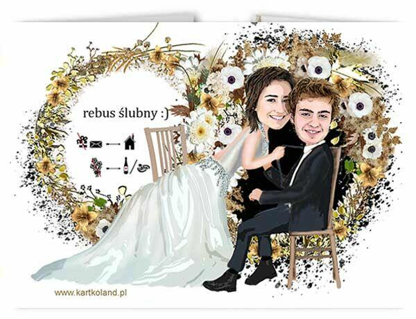 zaproszenia ślubne na ślub ze zdjęciem fotomontaż