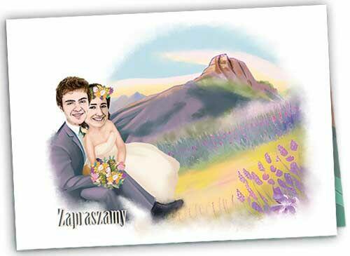 zaproszenia ślubne na ślub ze zdjęciem fotomontaż