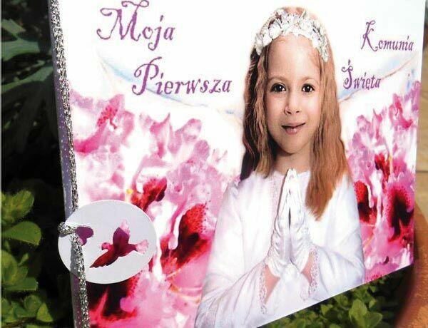 zaproszenia komunijne na komunię ze zdjęciem dziecka foto