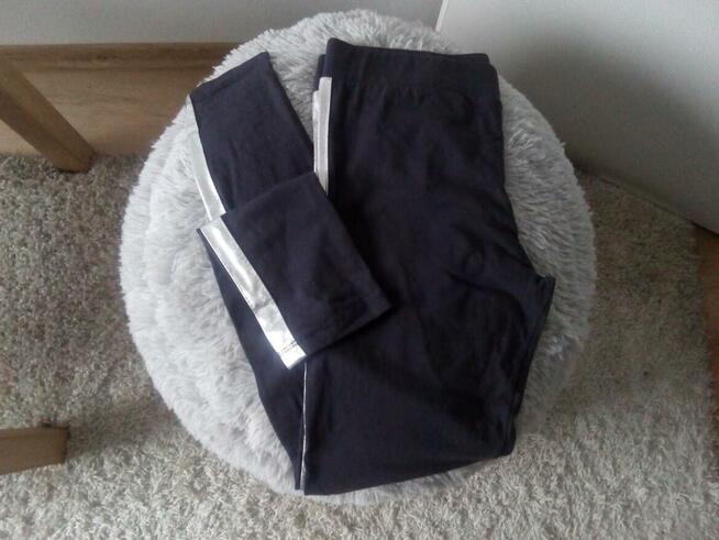 Grafitowe legginsy ozdobne, XL