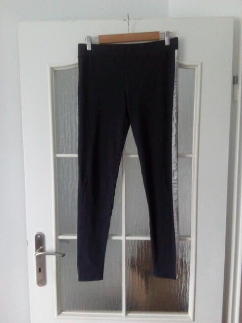 Grafitowe legginsy ozdobne, XL