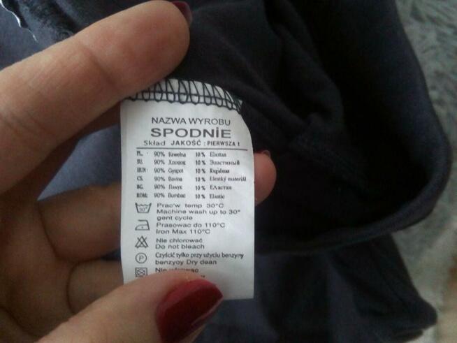 Grafitowe legginsy ozdobne, XL