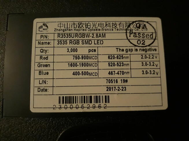 led SMD RGB R3535URGBW-2.8AM duza ilość