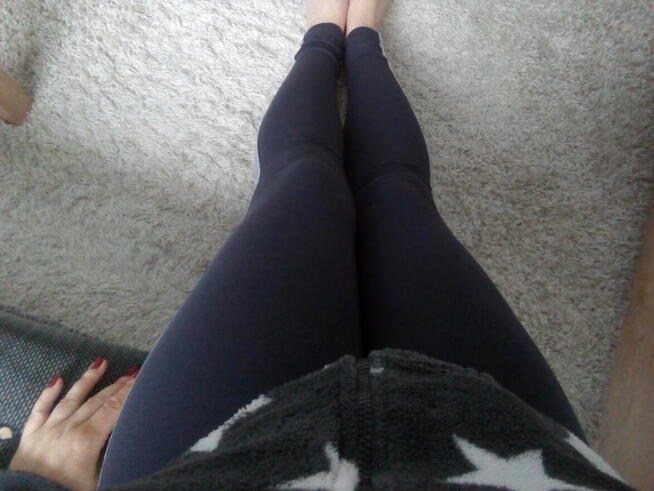 Grafitowe legginsy ozdobne, XL