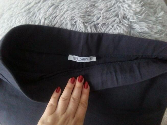 Grafitowe legginsy ozdobne, XL