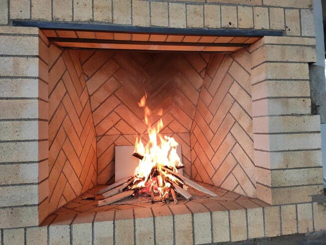 Kominek Otwarty palenisko otwarte szamotowe otwarty kominek