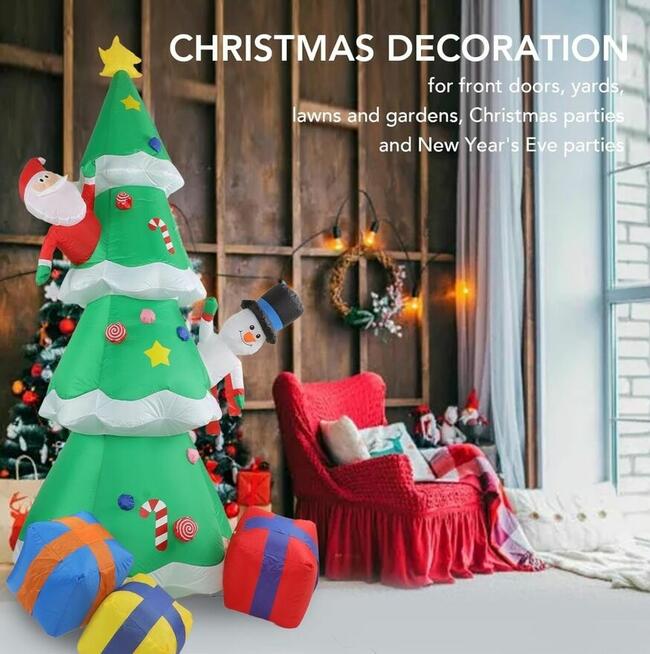 Choinka pompowana LED z pompką elektryczną