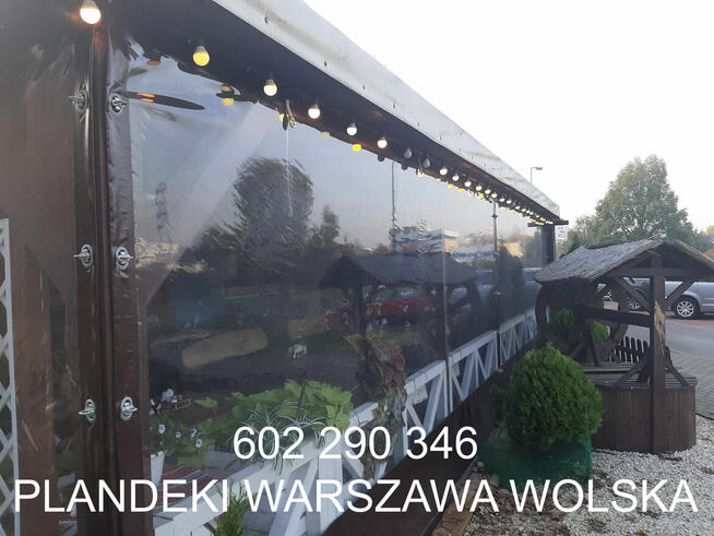 Przezroczysta roleta z montażem, zadaszenie na taras altanę