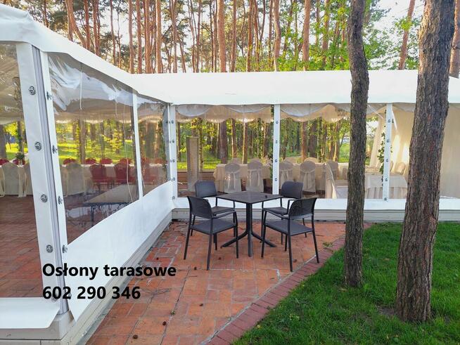 Przezroczysta roleta z montażem, zadaszenie na taras altanę