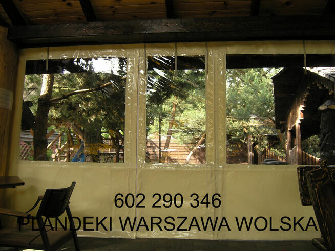 Przezroczysta roleta, plandeki na taras plandeka na wymiar