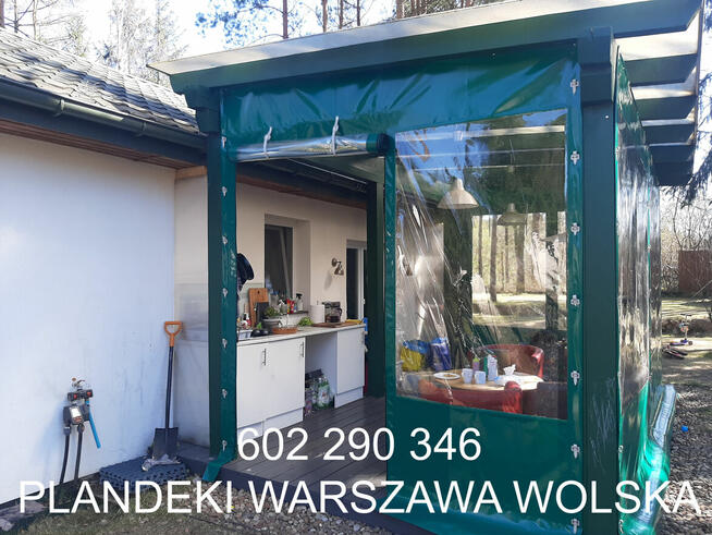 Przezroczysta roleta z montażem, zadaszenie na taras altanę