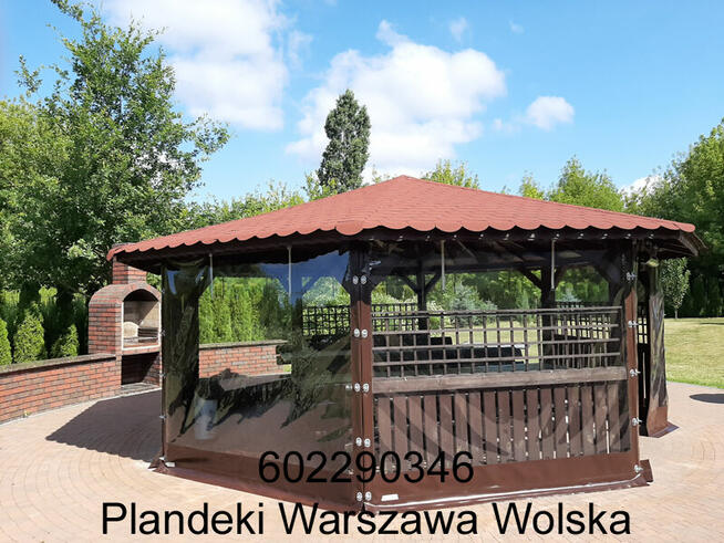 Przezroczysta roleta z montażem, zadaszenie na taras altanę