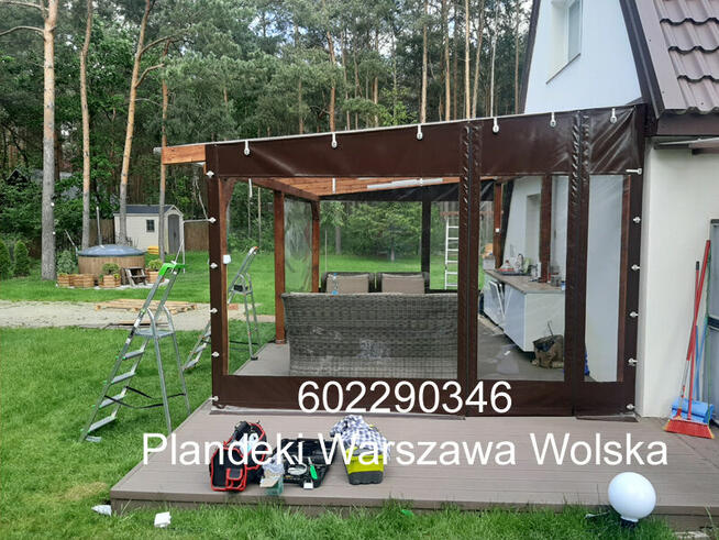 Przezroczysta roleta, plandeki na taras plandeka na wymiar