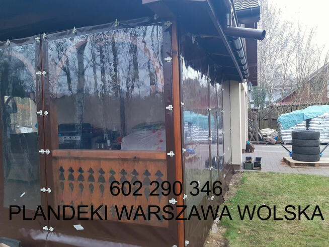 Przezroczysta roleta z montażem, zadaszenie na taras altanę