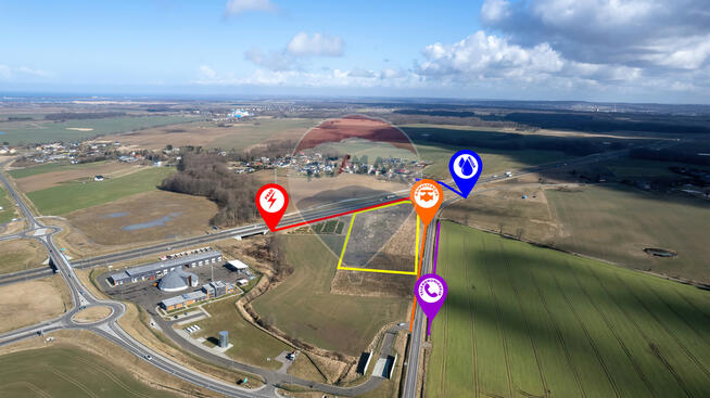 Działka inwestycyjna przy węźle drogi S6/S11!