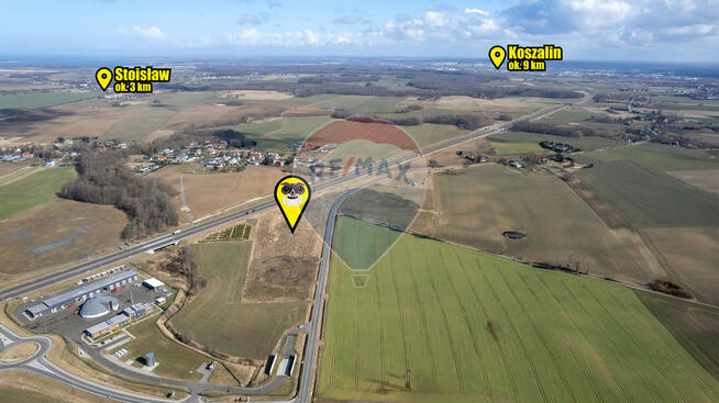 Działka inwestycyjna przy węźle drogi S6/S11!