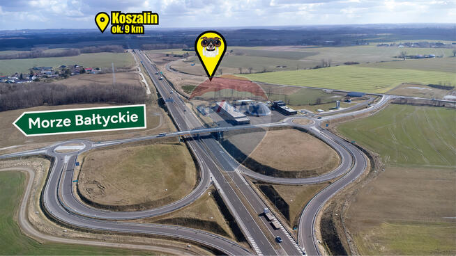 Działka inwestycyjna przy węźle drogi S6/S11!