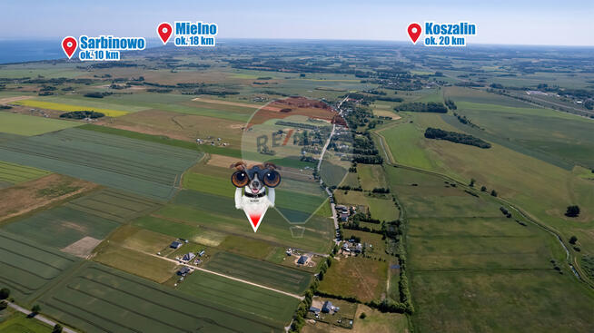 Działka 1000 m2 zaledwie 4km od plaży!