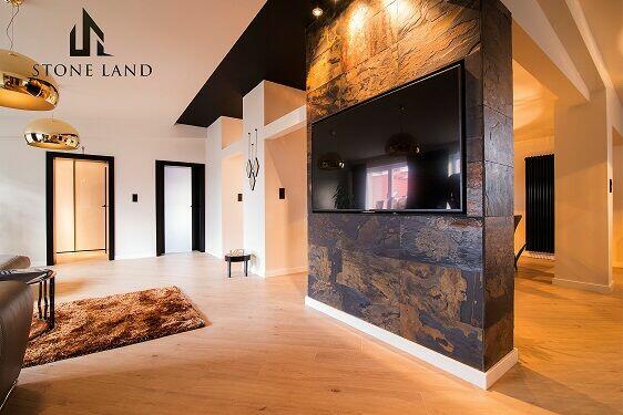 Łupek na elewację oraz do wnętrz California Gold Stoneland