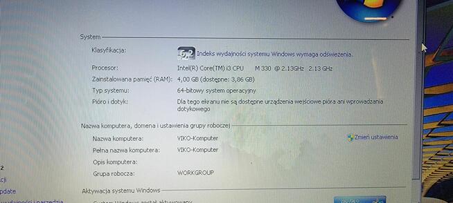 Acer Aspire I3 M330 2.13GHz 4GB, hdd 250gb Radeon HD5650 1Gb