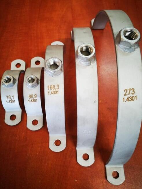 Obejmy opaski ze stali nierdzewnej oraz czarnej