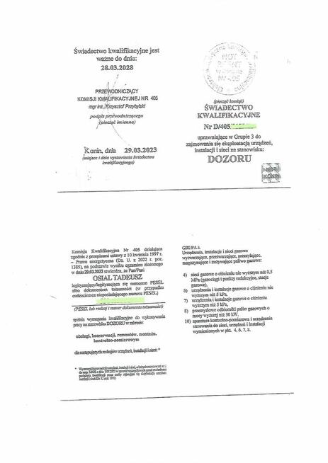 Próba szczelności instalacji gazowych Warszawa i okolice