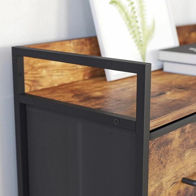 Komoda industrialna LOFT rustykalna z metalem i szufladami