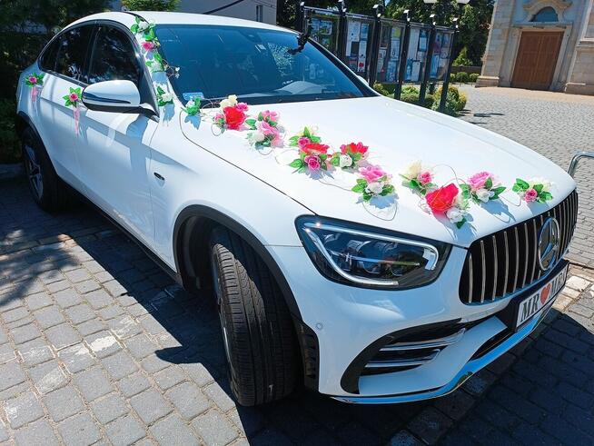 Samochód, auto do ślubu. Mercedes GLC Coupe pakiet AMG.