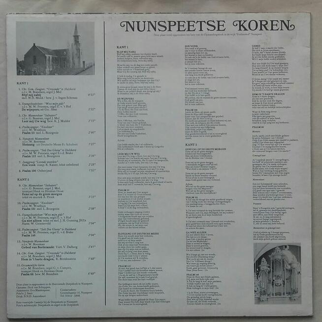 Muzyka organowa i chór śpiewający psalmy 1980 r.