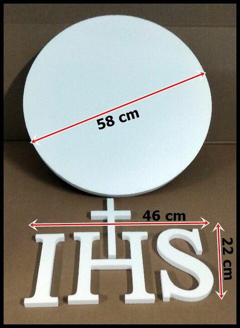 Hostia 58 cm styropianowa