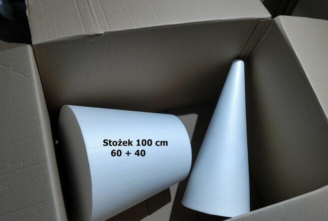 Stożek styropianowy 100cm - 2 części