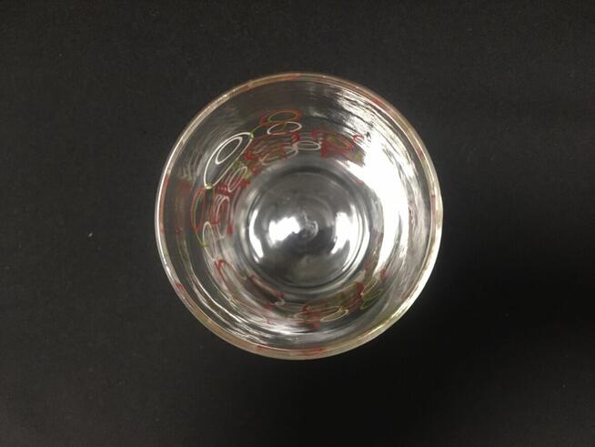 Stara szklanka PRL kółka bąbelki