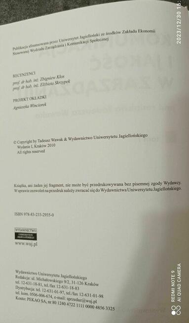 Komunikacja i jakość w zarządzaniu (tom I)