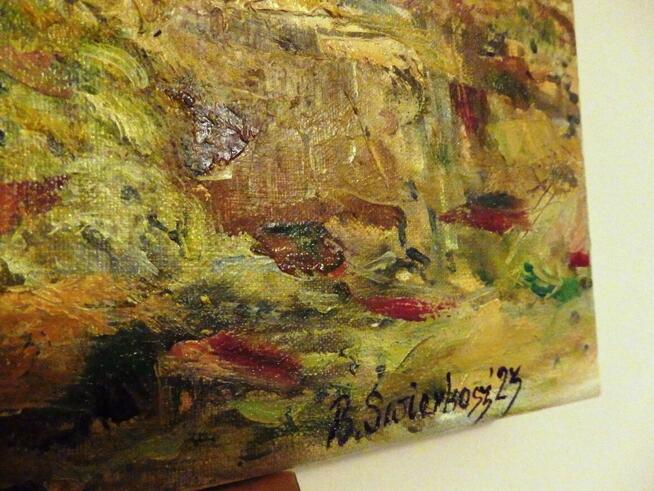 Obraz olejny W OGRODZIE