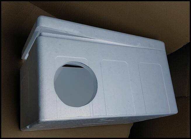 Domek dla kota 60x40x34 Pudełko styropianowe