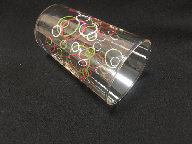 Stara szklanka PRL kółka bąbelki