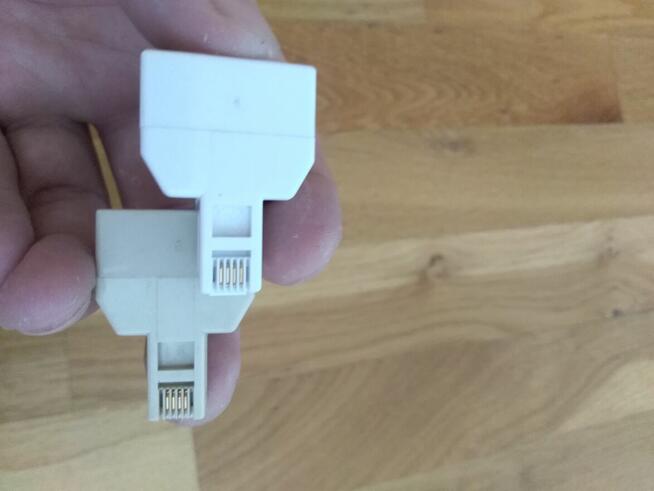 Adapter Telefon Ethernet Rozdzielacze Gniazdo