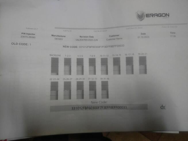 Wtryskiwacze Toyota 23670-26060