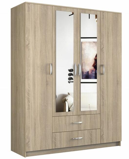 szafa czterodrzwiowa z lustrami