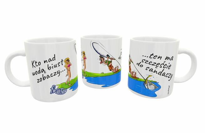 Prezent zabawny kubek BIUST dla wędkarza na ryby!