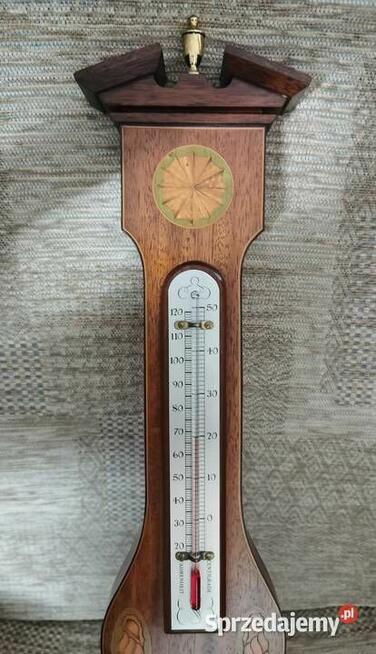 Barometr termometr Stacja pogody Retro Vintage Super stan