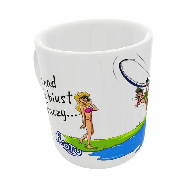 Prezent zabawny kubek BIUST dla wędkarza na ryby!